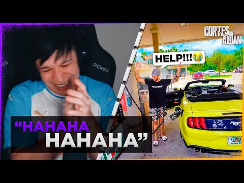 ARUAN REAGE A DEU TUDO ERRADO NA HORA DE ABASTECER O MUSTANG NOS ESTADOS UNIDOS ! (THIAGO REIS)