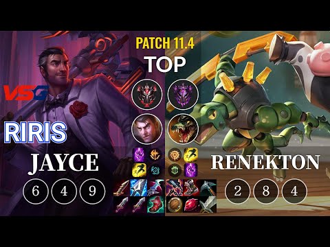 VSG Riris Jayce vs Renekton Top - KR Patch 11.4