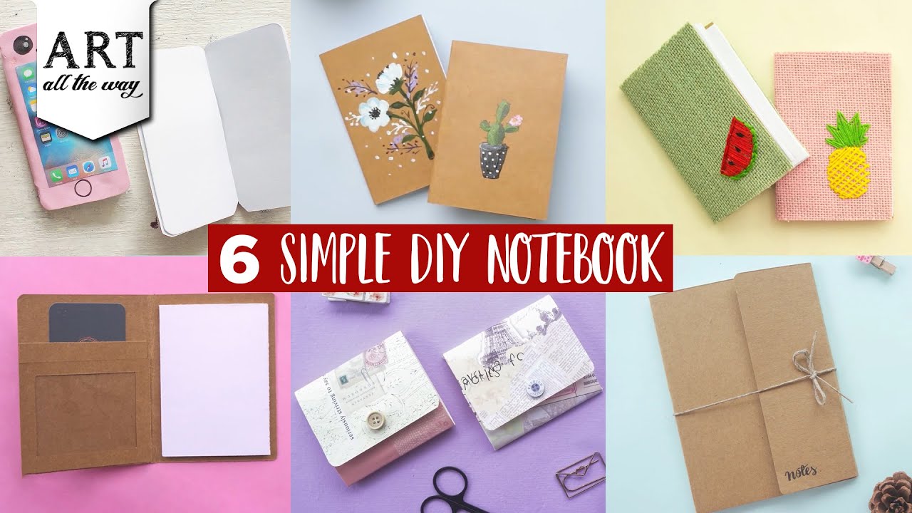 6 DIY Notebook Ideas  | Back to school ideas | How to make a Notebook