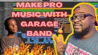 CREATING PRO MUSIC IN GARAGE BAND WITH MY SON (LIVE  SESSION)