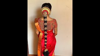 South Indian bridal hairstyle with full explanatio