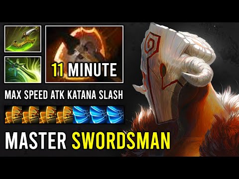 Super Master Swordsman Katana Slash Juggernaut Crazy Fast Farming 11Min Battle Fury Max Speed Dota 2