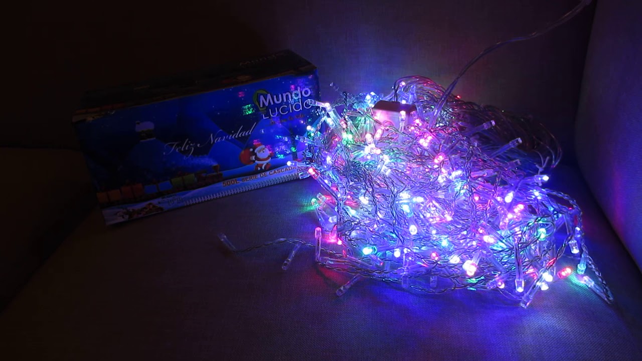 500 Luces Navideñas Serie de Cascada Led Color
