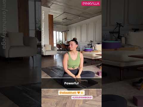 #aliabhatt is feeling powerful after she masters 108 #suryanamaskar for the first time 💪🏼  #shorts
