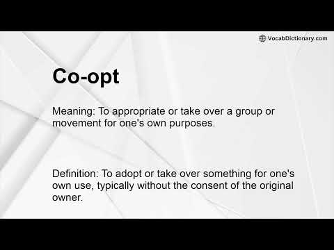 Co-opt Meaning