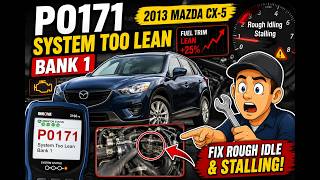 2013 Mazda CX-5–P0171(System Too Lean, Bank 1)and Rough Idling stalling @Mazda@CX5 @P0171 @RoughIdle