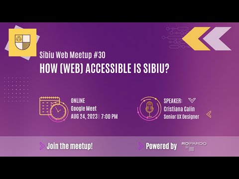 Sibiu Web Meetup #30 - How (web) accessible is Sibiu?