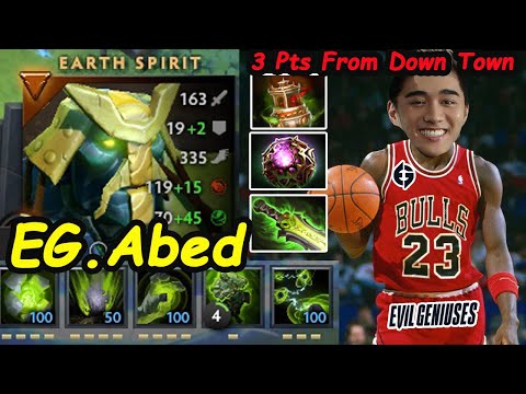 ABED Earth Spirit A-GOD Immortal Rank1 E blade Combo 3pts Made From Down Town Dota 2  pro Gameplay