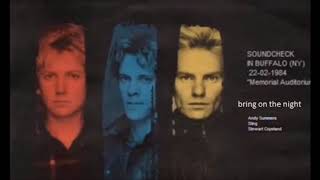 THE POLICE - Bring on the Night (Soundcheck in Buffalo, NY 22-02-1984 USA) (audio)