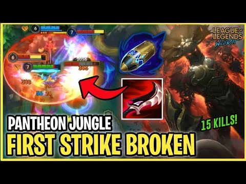 WILD RIFT | FIRST STRIKE ON PANTHEON IS BROKEN FOR SEASON 10 (FULL LETHALITY PANTHEON BUILD)