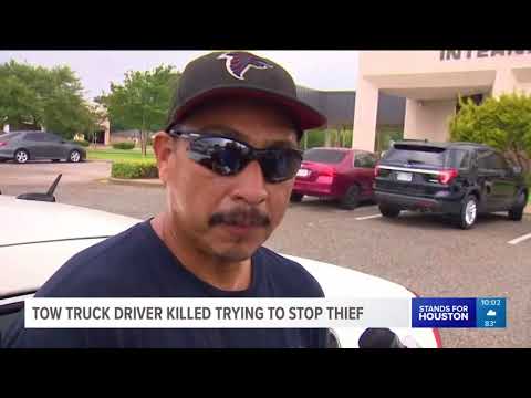 Tow truck driver killed trying to stop thief