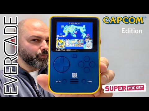 Blaze Evercade Super Pocket Capcom Edition - Portable Retro Console Arcade ( 12 Pre-Loaded Games )