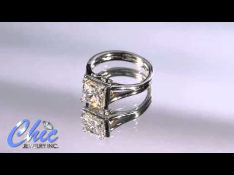 1.25 Princess cut solitaire  in Platiunum-P7964W