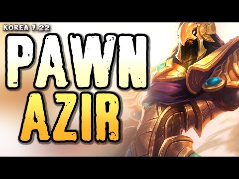 KT Pawn plays Azir v Twisted Fate matchup - Korean SoloQ patch 7.22