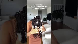 Massive voluminous Curls! Using Gel &amp; Mousse for longevity, hold, frizz control and bounce 🫶🏽