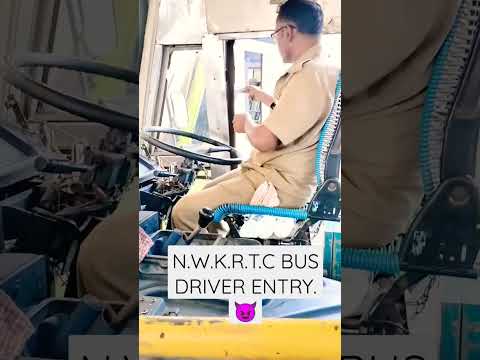 N.W.K.R.T.C BUS, driver mass entry 😈✌️ #nwkrtc #ksrtc #bus #shorts #trending #eicher