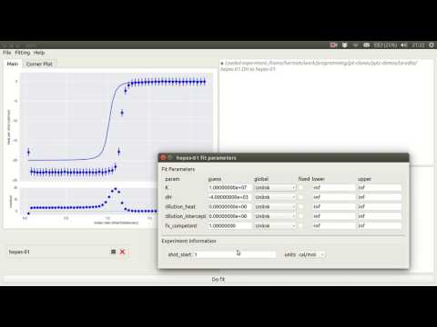 Fit a single-site binding model to ITC data using pytc
