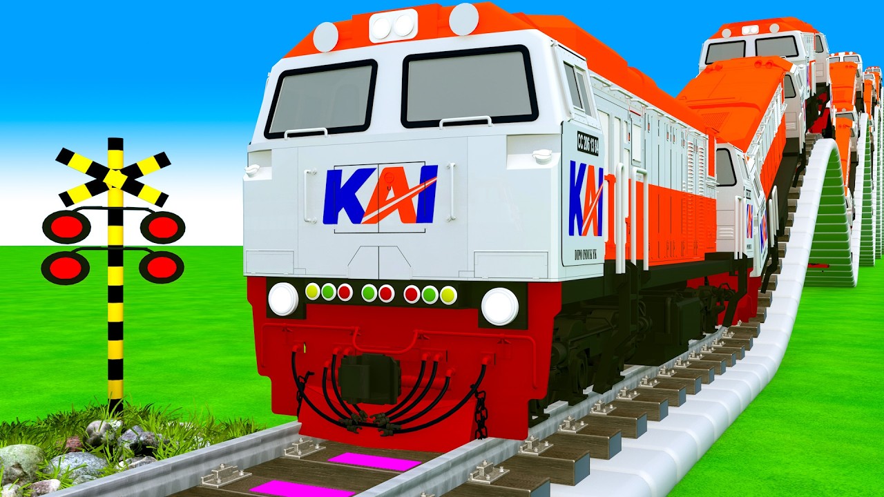 【踏切アニメ】あぶない電車 KAI TRAIN  2026 🚦 Railroad Crossing Animation #train #1