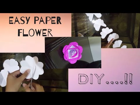 How To Make Realistic, Easy paper Rose Paper Flower | DIY | Rose Flower Making🌸