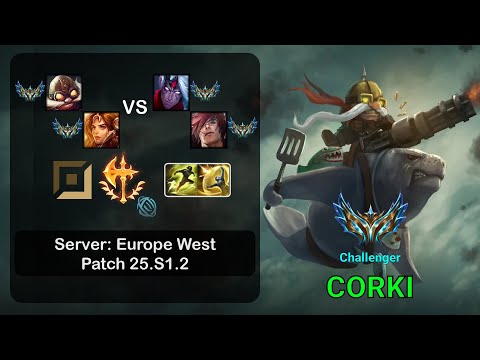 Corki ADC + Leona vs Varus + Sett - EUW Challenger - Patch 25.S1.2