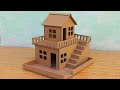 Amazing Cardboard House I DIY Miniature Cardboard House I How To Make A Beautiful Cardboard House