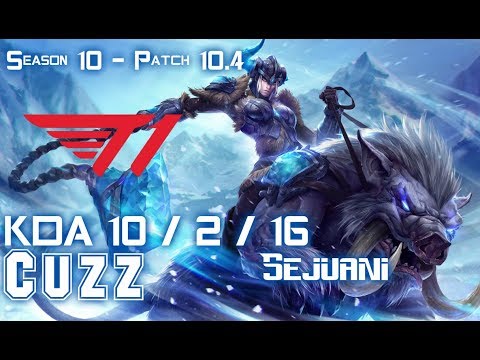 T1 Cuzz SEJUANI vs JARVAN IV Jungle - Patch 10.4 KR Ranked