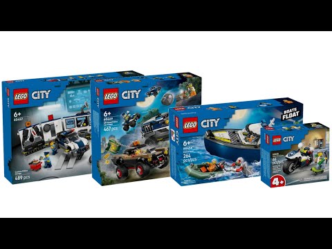 All LEGO City Police Sets 2025 Compilation/Collection Speed Build