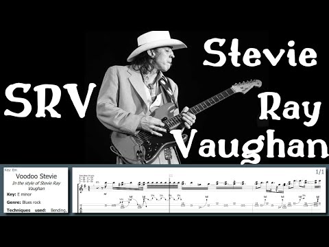 Stevie Ray Vaughan - INSANE use of HENDRIX-style pentatonic/blues scale PHRASING, bending & vibrato