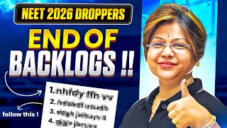 Botany Backlog खत्म | NEET Droppers बस ये Plan Follow करो! ✅