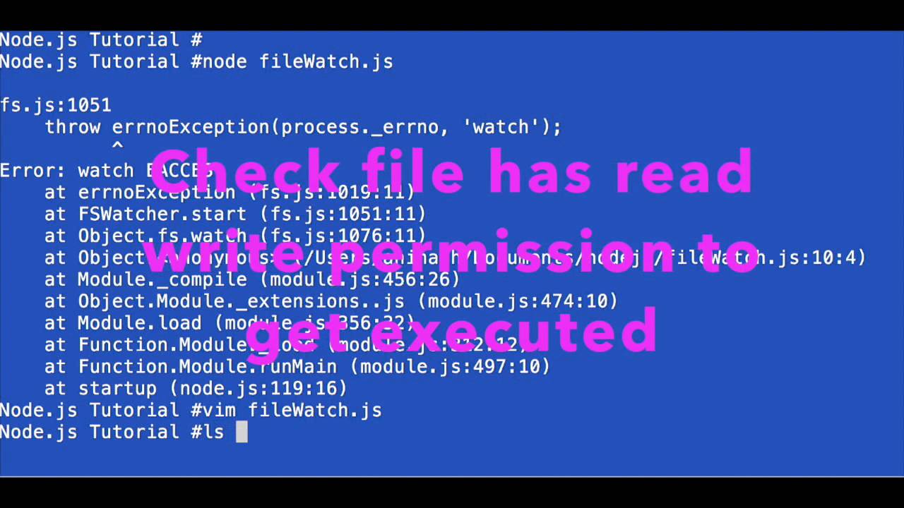 fix  node.js  eaccess