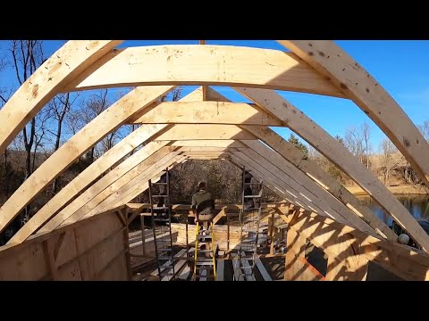 Construction TIMELAPSE: "Vermont Cottage B", Building an OFF-GRID CABIN