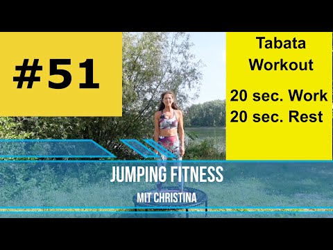 #51 Jumping Fitness 55 Minuten Tabata Workout High Intensive Fatburner Trampolin Rebounder