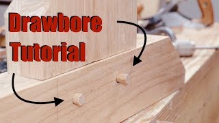 Drawbored Mortise and Tenon Tutorial | Woodworking with Hand Tools