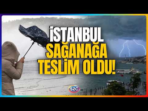 İstanbulda Yüksek Dalga Alarmı! AKOM Uyardı Su Bastı! Megakent Sağanak ve Fırtınaya Teslim