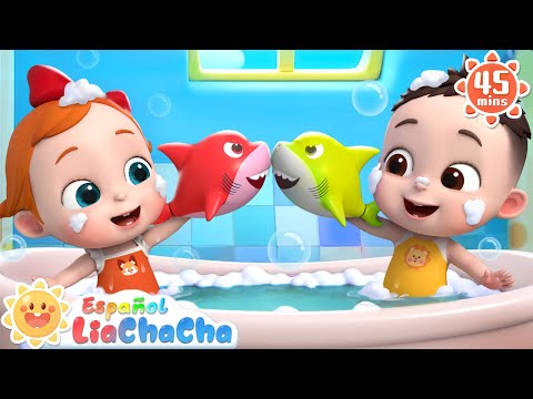 Diez Tiburones Bebés | LiaChaCha en Español - Canciones Infantiles