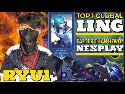 RYU1 TOP 1 GLOBAL LING | RYU1 LING GAMEPLAY | FASTER THAN H2WO LING? | ROBOTIC HAND | MLERIST
