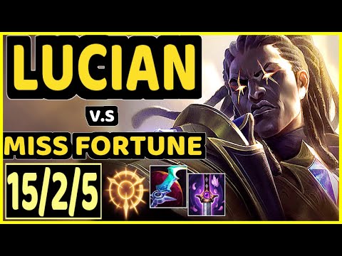 ABSOLUT (LUCIAN) vs MISS FORTUNE - 15/2/5 KDA BOTTOM ADC GAMEPLAY - BR Ranked MASTER