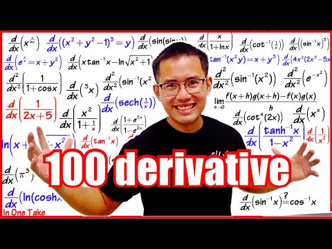 100 derivatives (everything you have to know for your calculus class)