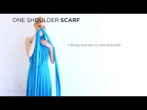 How to tie the Von Vonni Transformer Dress - One Shoulder Scarf Style