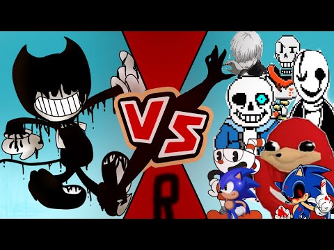 Pelea Pivot【 Bendy Vs Sans And Papyrus And Gaster And uganda knuckles And Kaneki】By:MonsTer23