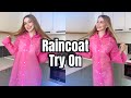 4K USA Raincoat Try On Haul With Molly