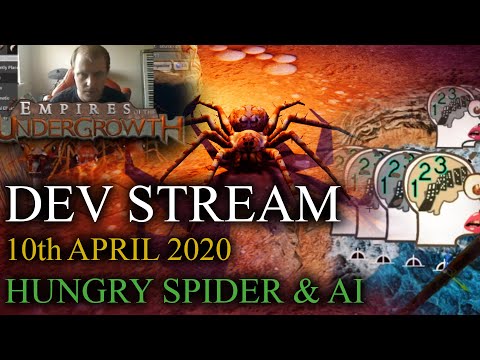 Empires of the Undergrowth Dev Stream 10th April 2020 - Hungry Spider & Enemy Colonies!