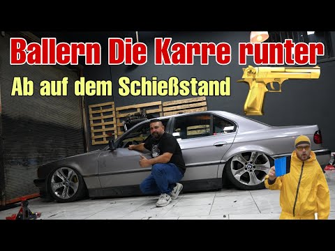 Problems, blasting the E38 down. Finally on air suspension... Boberg, Eicko, at the shooting range.