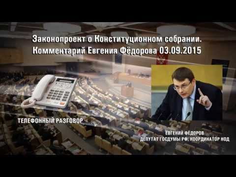 Законопроект о Конституционном собрании Комментарий Е А Фёдорова 03 09 15
