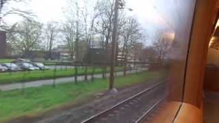 preview picture of video 'Düsseldorf Airport to Amsterdam Centraal Station on Germany's RB & ICE train 2013-04-26'