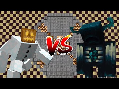 Golem delle nevi mutante contro guardiano - Battaglie tra mob in Minecraft - Mod MutantMonsters