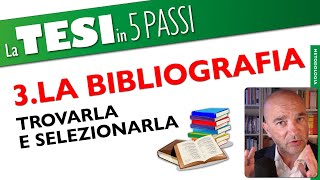 3. La BIBLIOGRAFIA della Tesi: trovarla e selezionarla [la Tesi di Laurea in 5 passi]