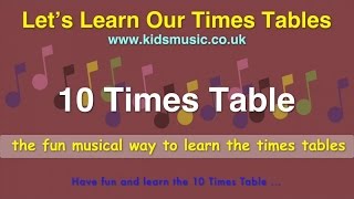 Kidzone - Let&#39;s Learn Our Times Tables - 10 Times Table