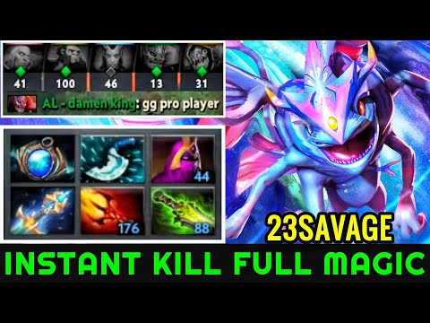23savage [Puck] Instant Kill Full Magic Damage Counter QOP 7.22 Dota 2