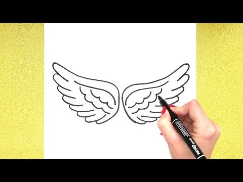 YouTube video about: How to draw bird wings easy?